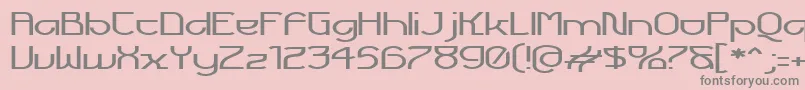 FuturexVoyager Font – Gray Fonts on Pink Background