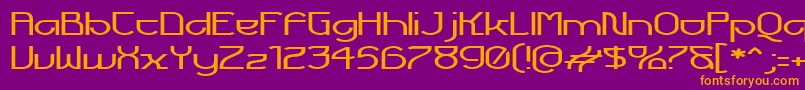 FuturexVoyager Font – Orange Fonts on Purple Background