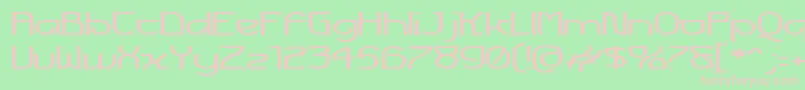 フォントFuturexVoyager – 緑の背景にピンクのフォント