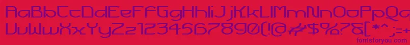 FuturexVoyager Font – Purple Fonts on Red Background