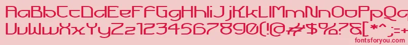 FuturexVoyager Font – Red Fonts on Pink Background