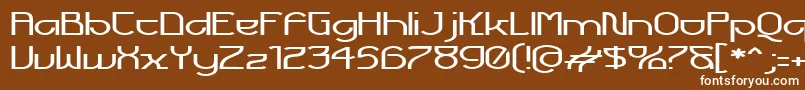 フォントFuturexVoyager – 茶色の背景に白い文字