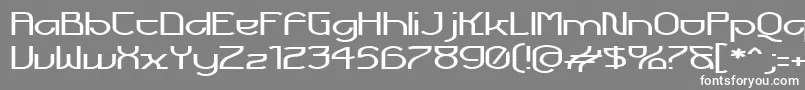 フォントFuturexVoyager – 灰色の背景に白い文字