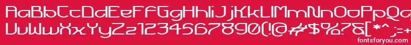 フォントFuturexVoyager – 赤い背景に白い文字