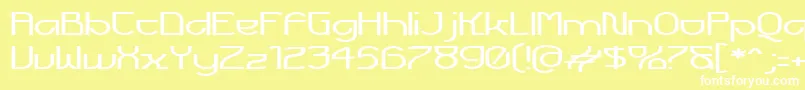 FuturexVoyager Font – White Fonts on Yellow Background