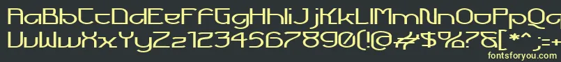 FuturexVoyager Font – Yellow Fonts on Black Background