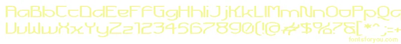 FuturexVoyager Font – Yellow Fonts on White Background