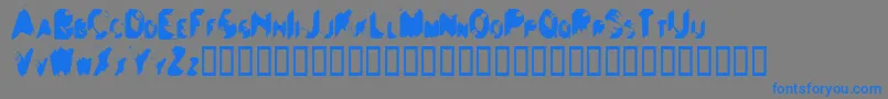 BallsToTheWall Font – Blue Fonts on Gray Background