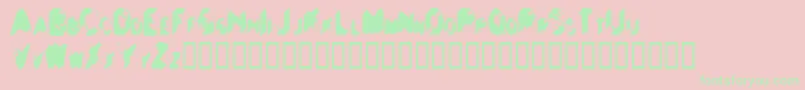 BallsToTheWall Font – Green Fonts on Pink Background