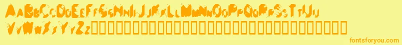 BallsToTheWall Font – Orange Fonts on Yellow Background