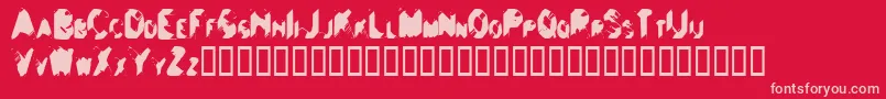 BallsToTheWall Font – Pink Fonts on Red Background