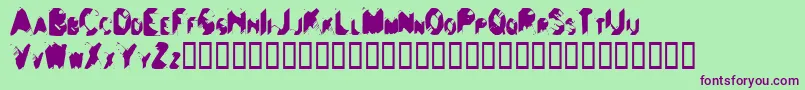 BallsToTheWall Font – Purple Fonts on Green Background