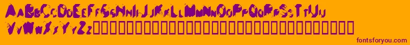 BallsToTheWall Font – Purple Fonts on Orange Background