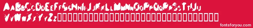 BallsToTheWall Font – White Fonts on Red Background