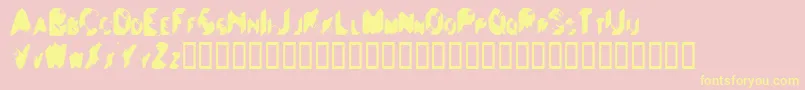BallsToTheWall Font – Yellow Fonts on Pink Background