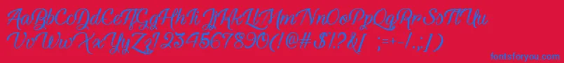More about YouthAndBeautyTtf Font YouthAndBeautyTtf Font – Blue Fonts on Red Background
