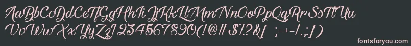 YouthAndBeautyTtf Font – Pink Fonts on Black Background