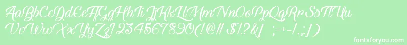 YouthAndBeautyTtf Font – White Fonts on Green Background