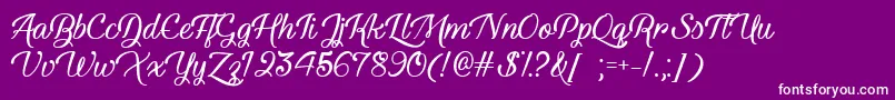 YouthAndBeautyTtf Font – White Fonts on Purple Background