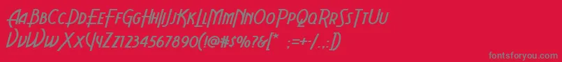 Weitere Informationen zur Aerovias-Schriftart Aerovias-Schriftart – Graue Schriften auf rotem Hintergrund