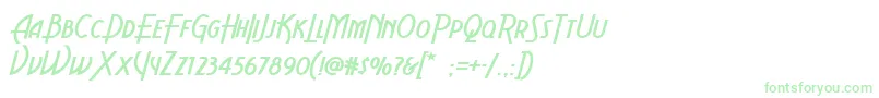 Aerovias Font – Green Fonts on White Background