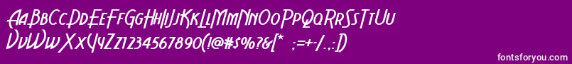 Aerovias Font – White Fonts on Purple Background