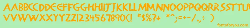 More about Alanden ffy Font Alanden ffy Font – Orange Fonts on Green Background