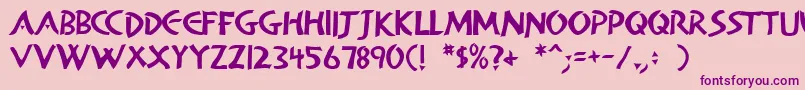 Alanden ffy Font – Purple Fonts on Pink Background