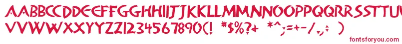 Alanden ffy Font – Red Fonts on White Background
