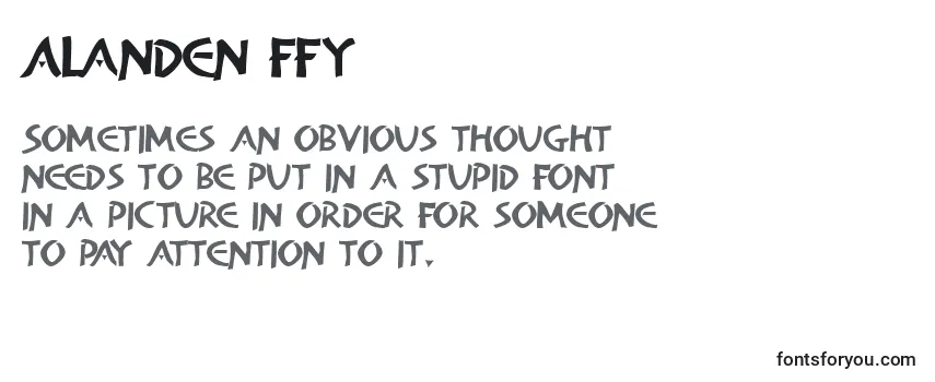 Review of the Alanden ffy Font