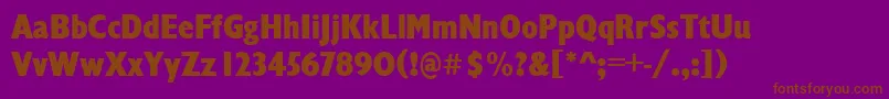 GarrisonCond.SansBold Font – Brown Fonts on Purple Background