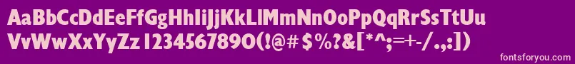 フォントGarrisonCond.SansBold – 紫の背景にピンクのフォント