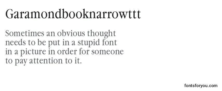 Review of the Garamondbooknarrowttt Font