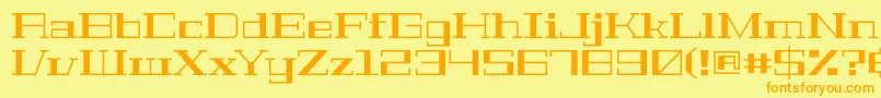 GeostarfillRegular Font – Orange Fonts on Yellow Background