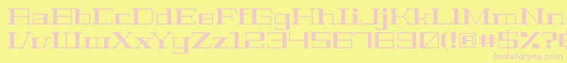 GeostarfillRegular Font – Pink Fonts on Yellow Background