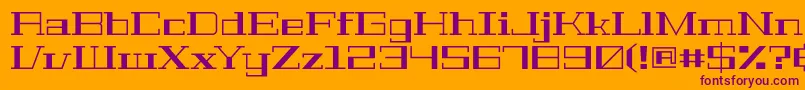 フォントGeostarfillRegular – オレンジの背景に紫のフォント