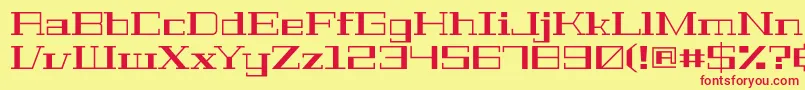 GeostarfillRegular Font – Red Fonts on Yellow Background