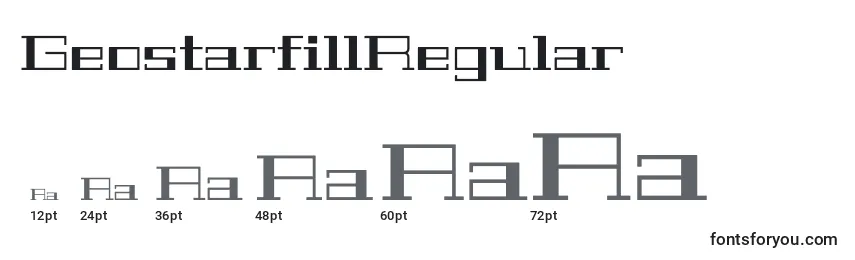 Размеры шрифта GeostarfillRegular