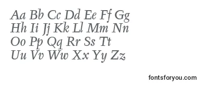 Überblick über die Schriftart TyfaTextOtItalic