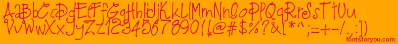 Lisätietoja Pwfeb16-fontista Pwfeb16-fontti – punaiset fontit oranssilla taustalla