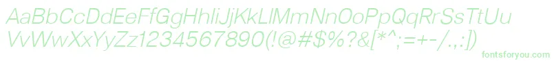 フォントLunchtype23LightItalic – 緑のフォント