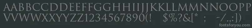Romulc Font – Gray Fonts on Black Background