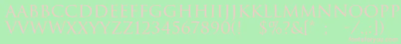 Romulc Font – Pink Fonts on Green Background