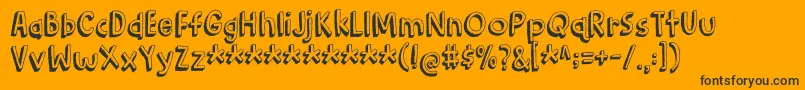 BarkingCatDemo-Schriftart – Schwarze Schriften auf orangefarbenem Hintergrund