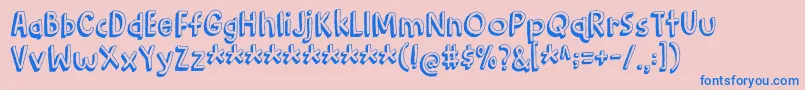 More about BarkingCatDemo Font BarkingCatDemo Font – Blue Fonts on Pink Background