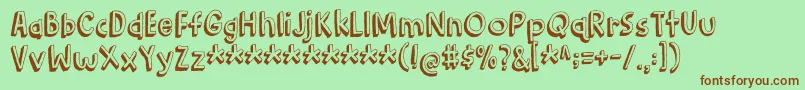 BarkingCatDemo Font – Brown Fonts on Green Background