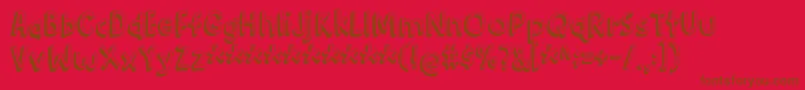 BarkingCatDemo Font – Brown Fonts on Red Background
