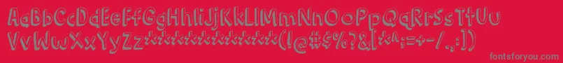BarkingCatDemo Font – Gray Fonts on Red Background
