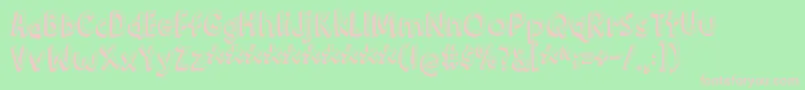 BarkingCatDemo Font – Pink Fonts on Green Background