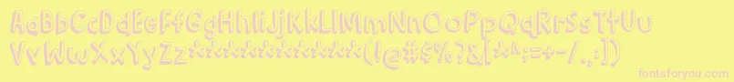 BarkingCatDemo Font – Pink Fonts on Yellow Background